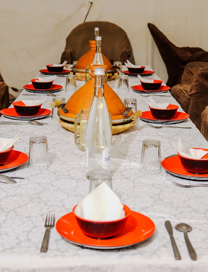 Table set for a Moroccan dinner