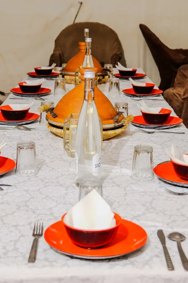 Table set for a Moroccan dinner