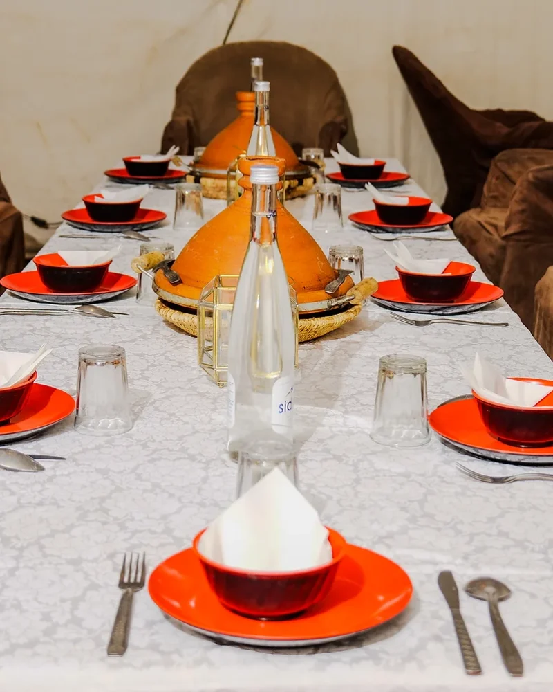 Table set for a Moroccan dinner