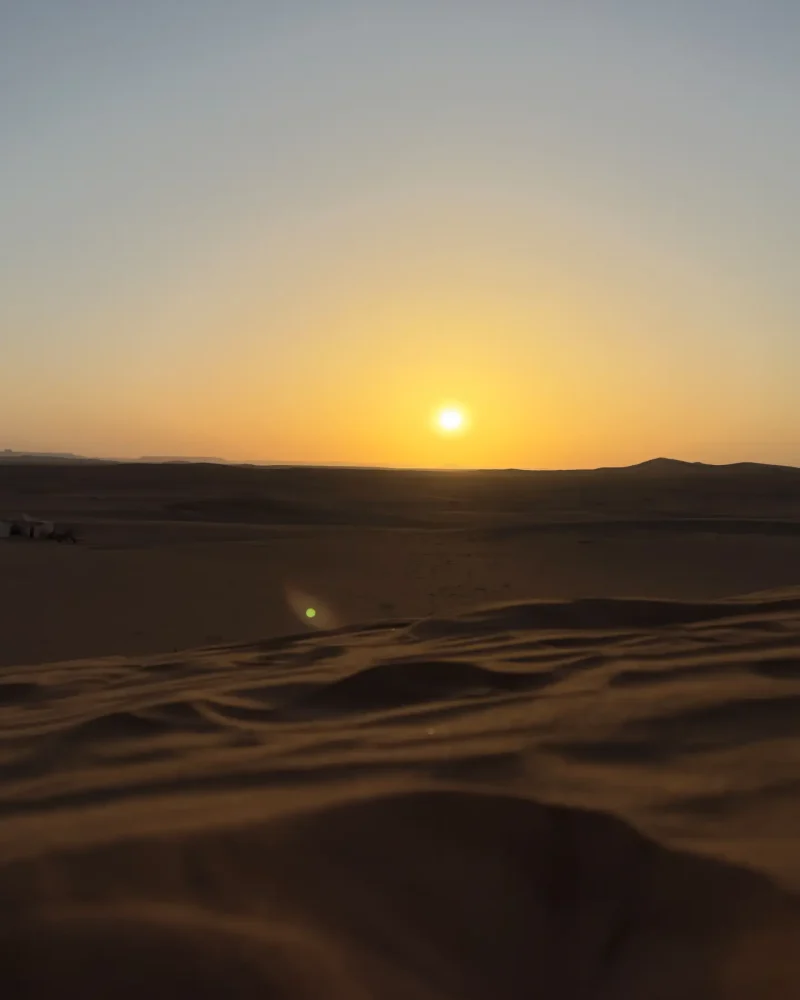 Sunset over the Erg Chebbi dunes